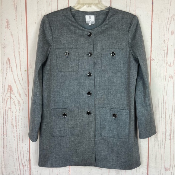 Jackets & Blazers - G by Gustavo Arango Size 16 Pocketed Jacket Blazer Duster Button Stretch Career